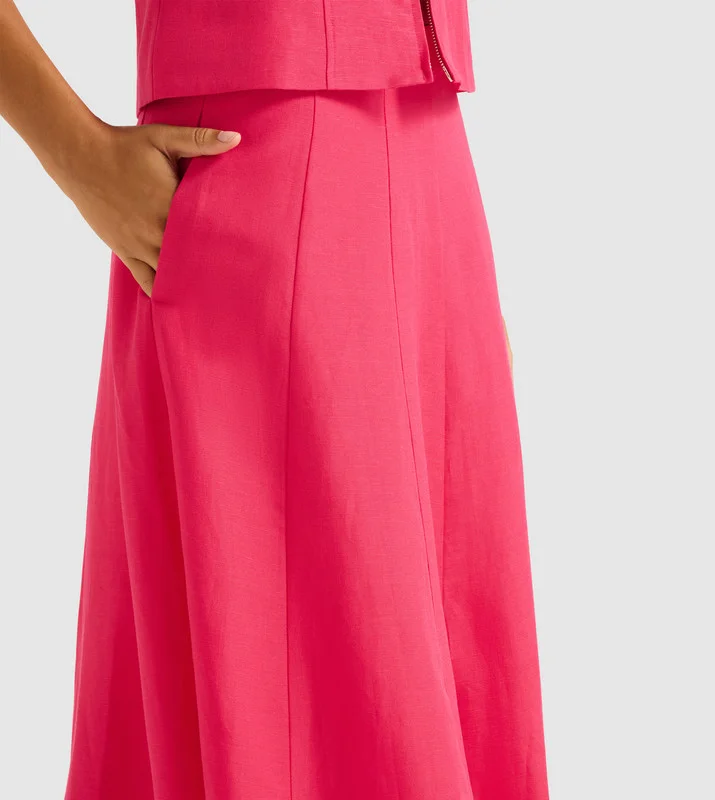 forever new  GEORGINA Godet Maxi Skirt for Women | Best Price UAE
